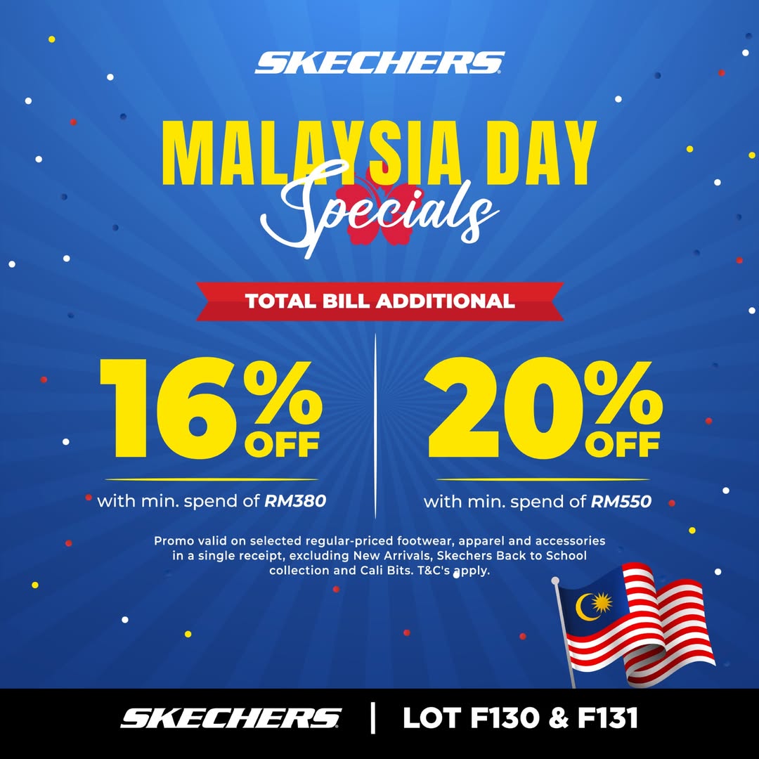 Celebrate Malaysia Day with Skechers footwear, apparel, and accessories