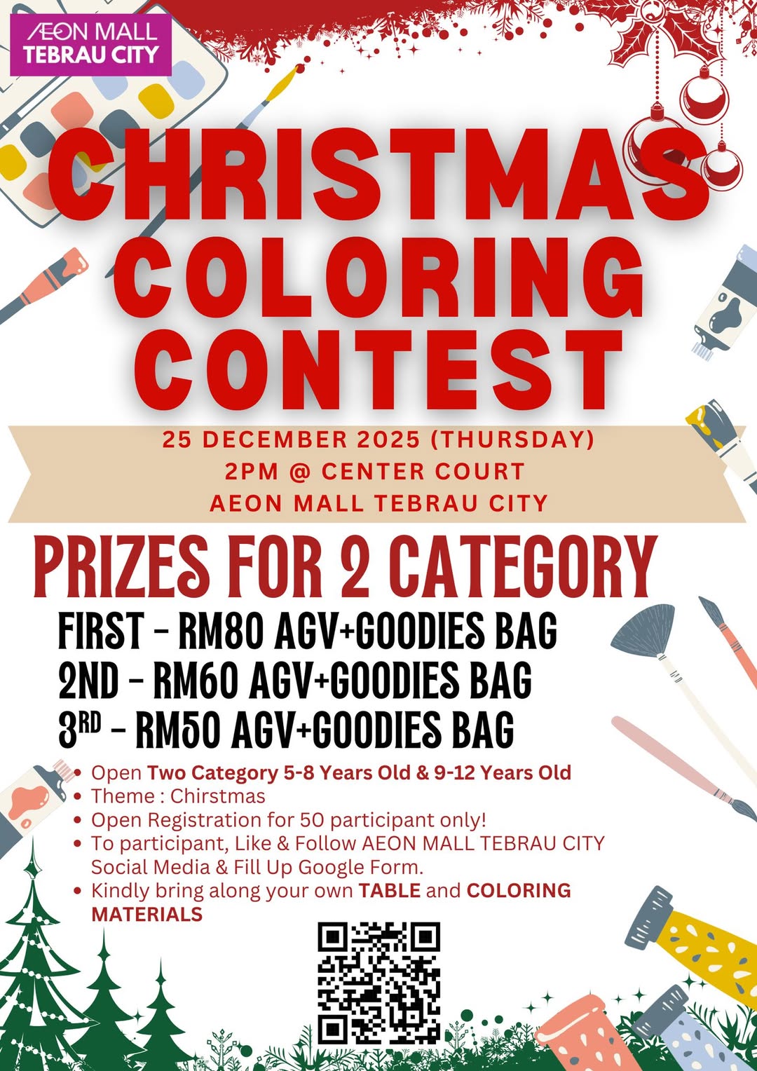 Children joyfully coloring at a festive Christmas event