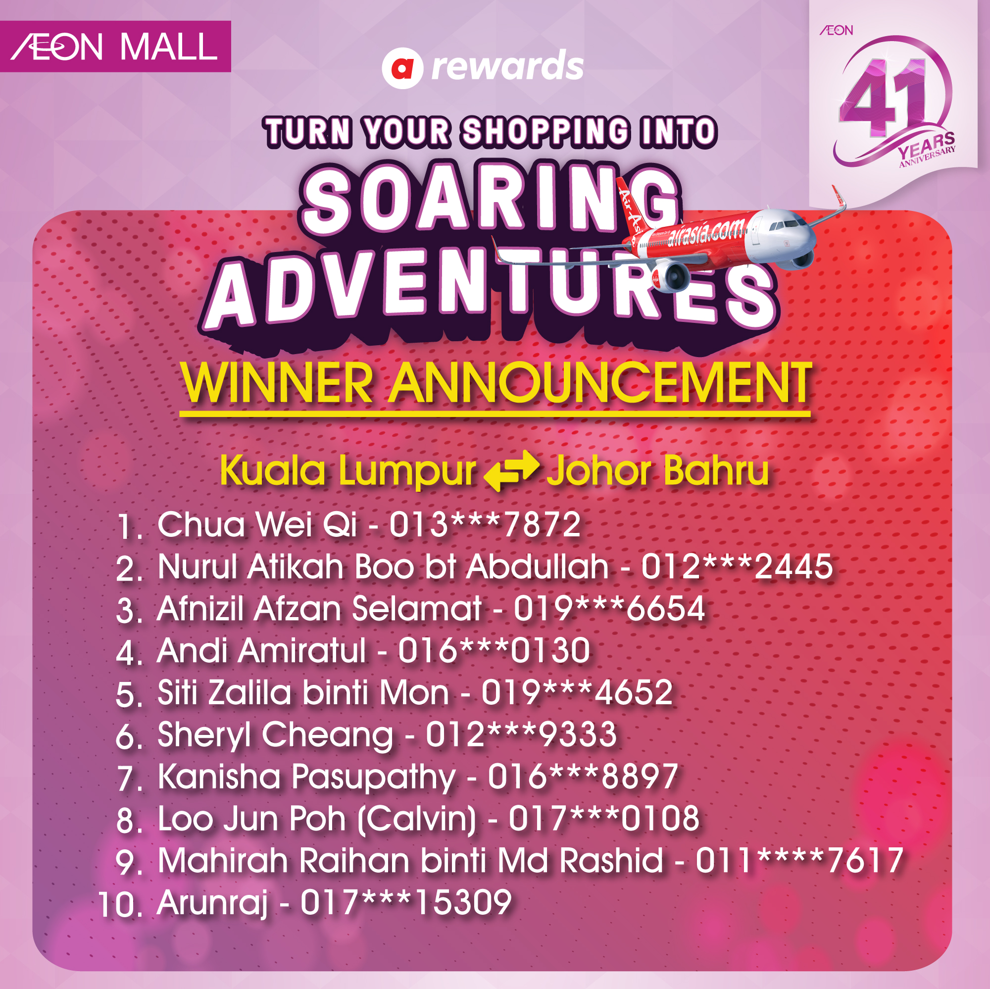 Soaring Adventure Contest Winner Announcement