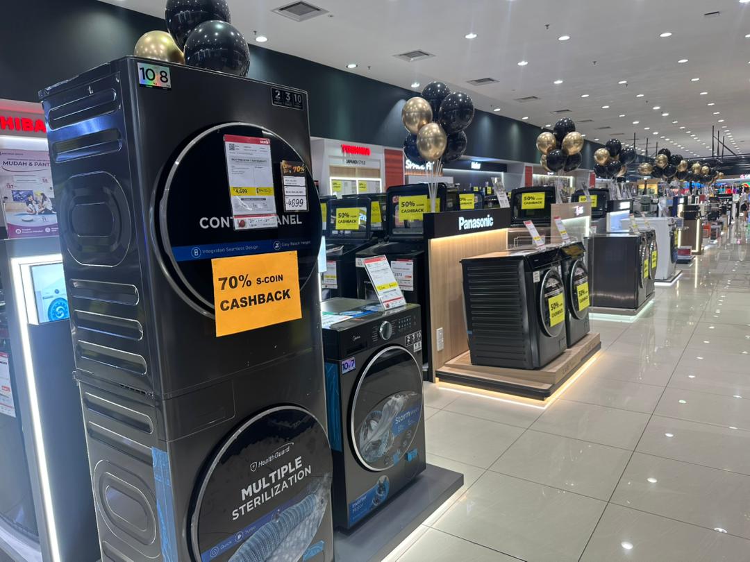 A sleek display of small electrical appliances available at senQ