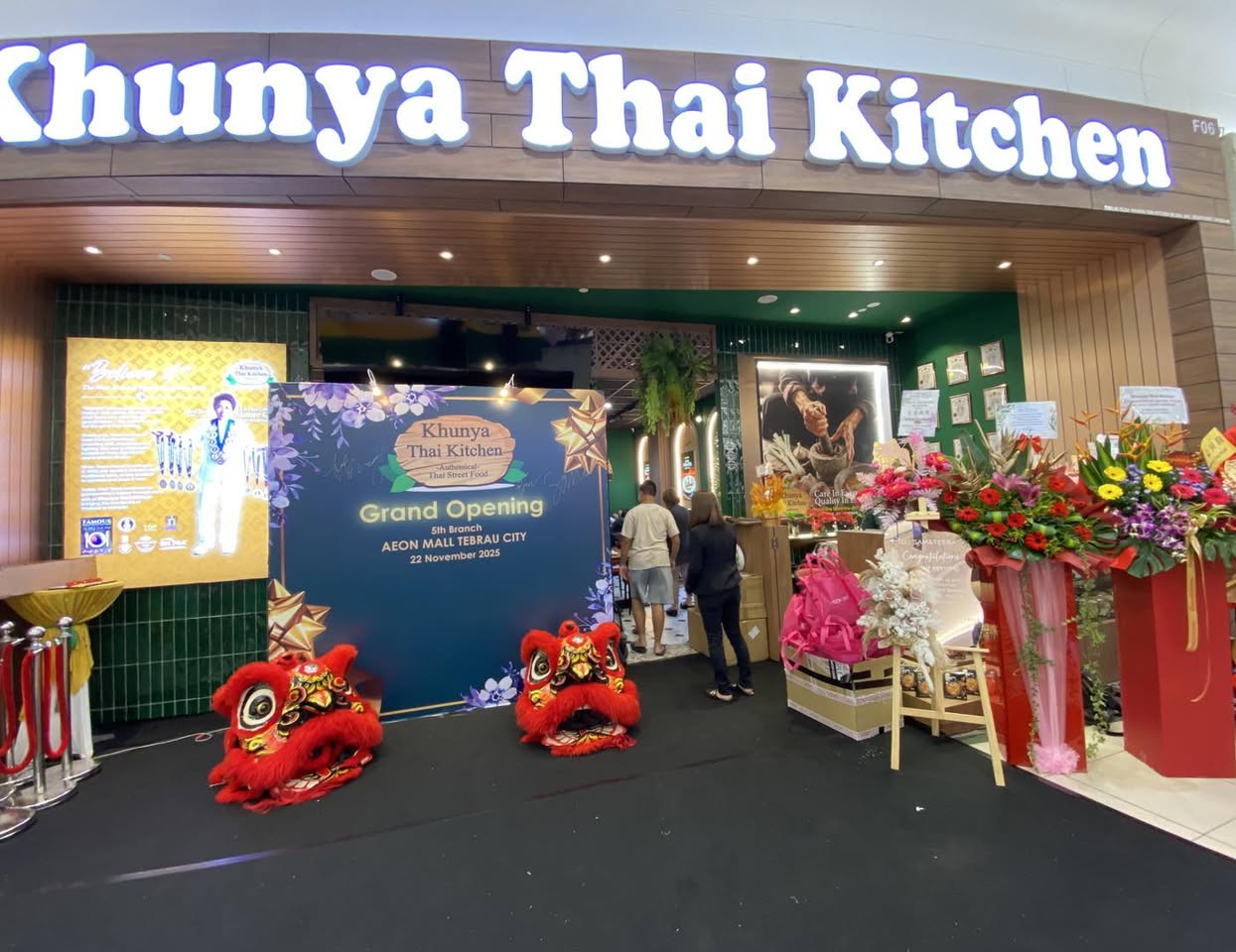 The inviting interior of Khunya Thai restaurant