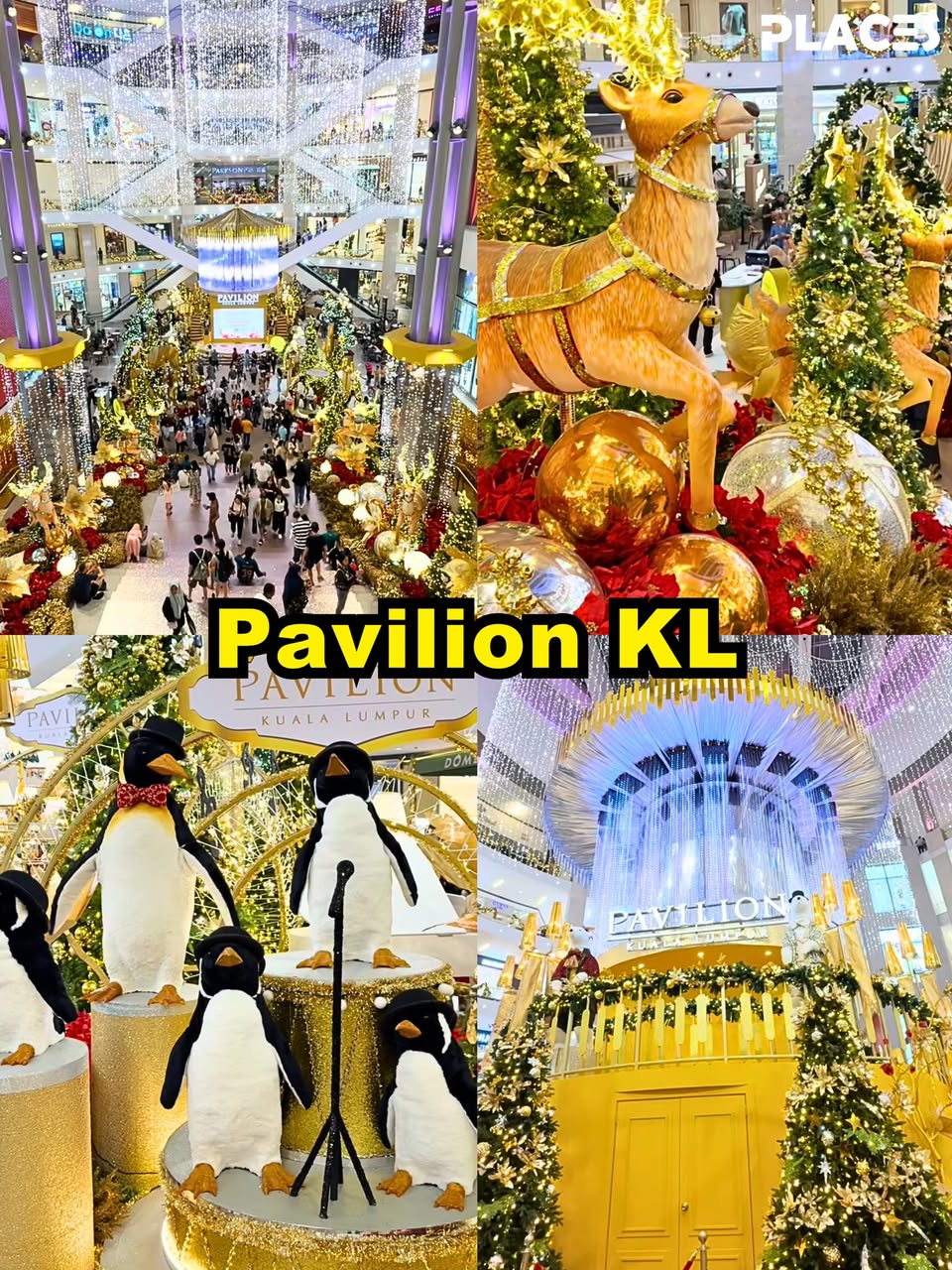 Spectacular Christmas lights adorning a mall entrance in Klang Valley