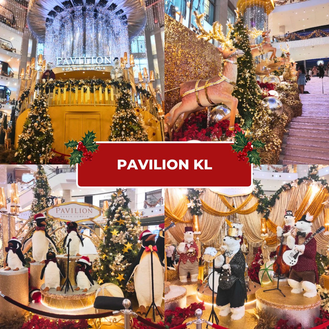Holiday-themed installations attracting visitors at a KL mall