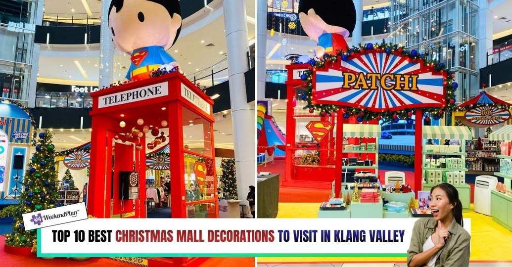 A grand Christmas tree adorned with lights and decorations, standing tall in a bustling shopping mall atrium, reflecting the festive season.