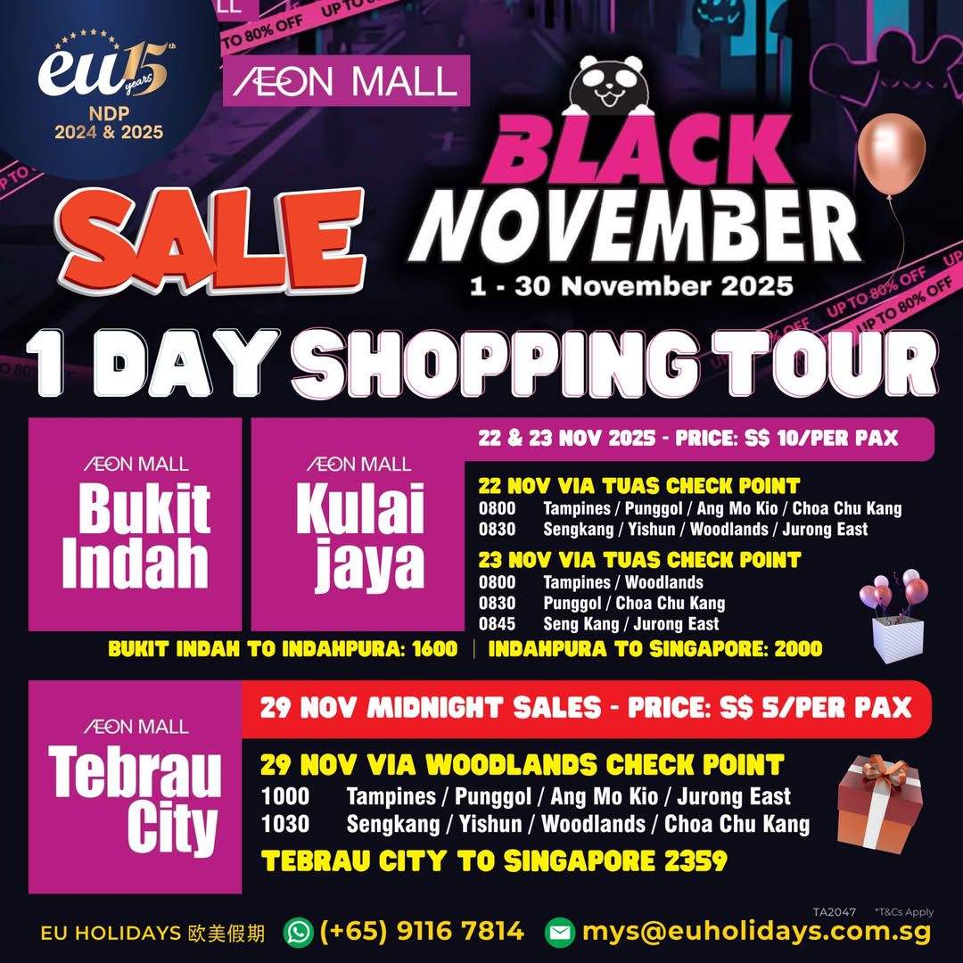 Shoppers enjoying a sale at AEON mall in Johor during Black November