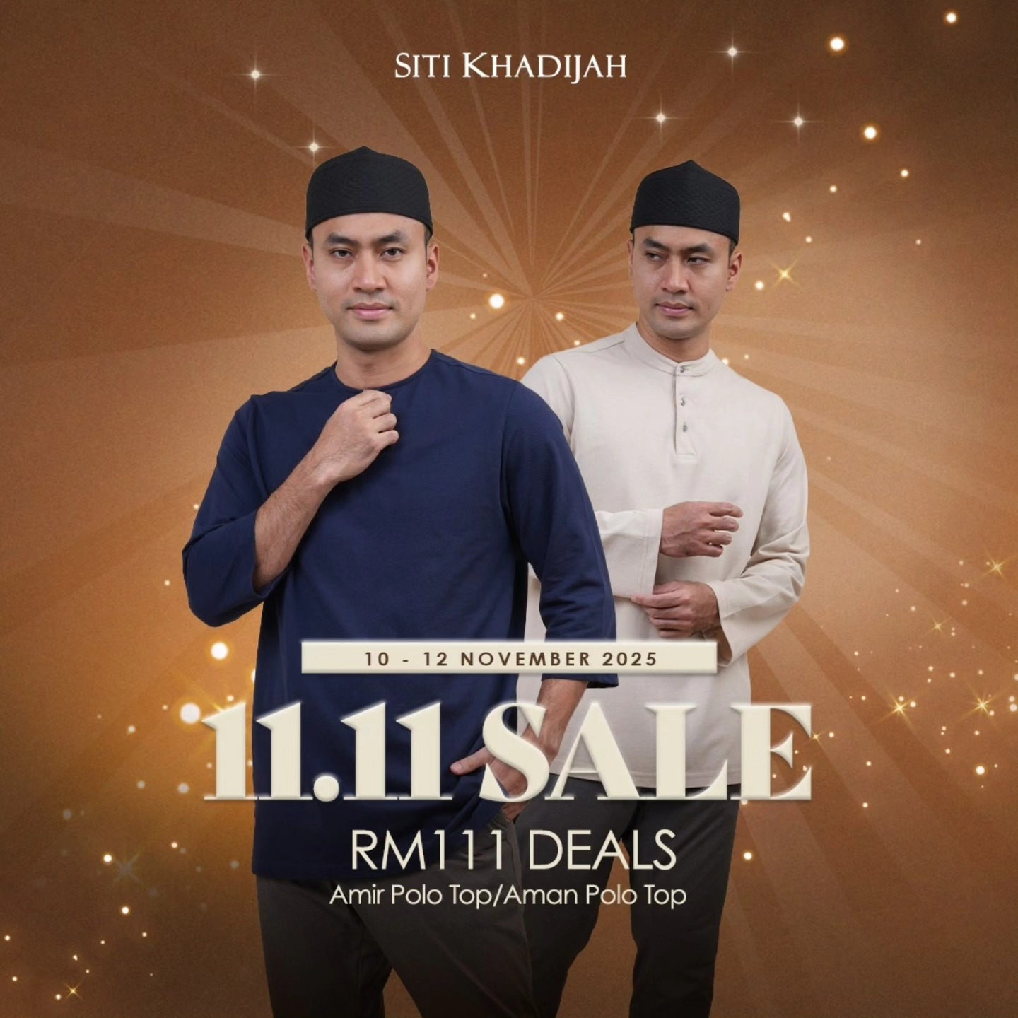 Close-up of a beautifully embroidered Siti Khadijah telekung