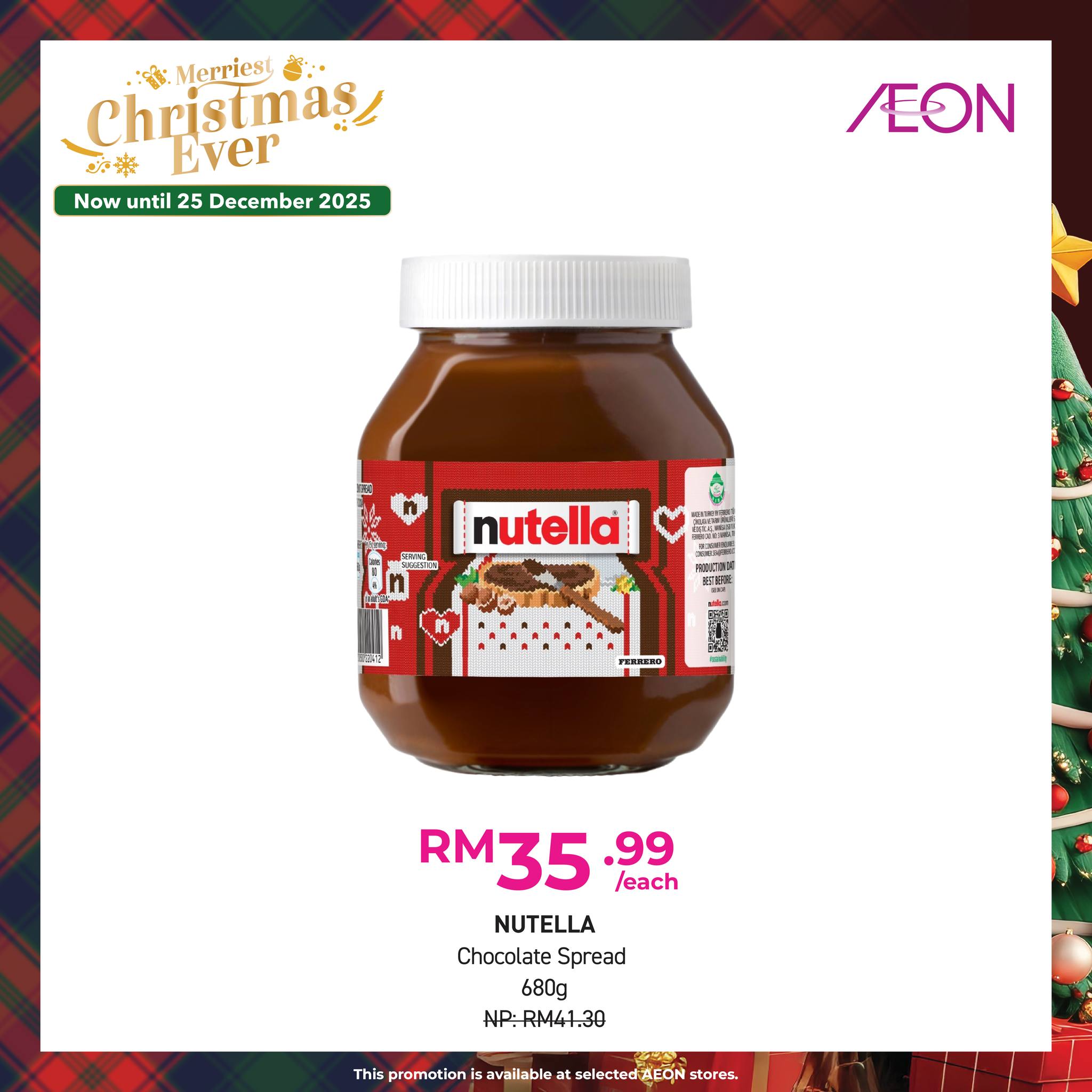 Shoppers exploring special Christmas deals at AEON.