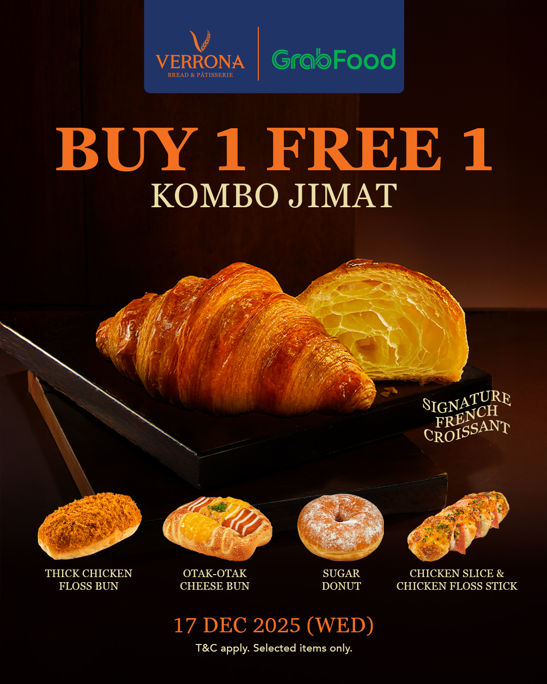 Assortment of freshly baked buns and pastries from Verrona Bakery