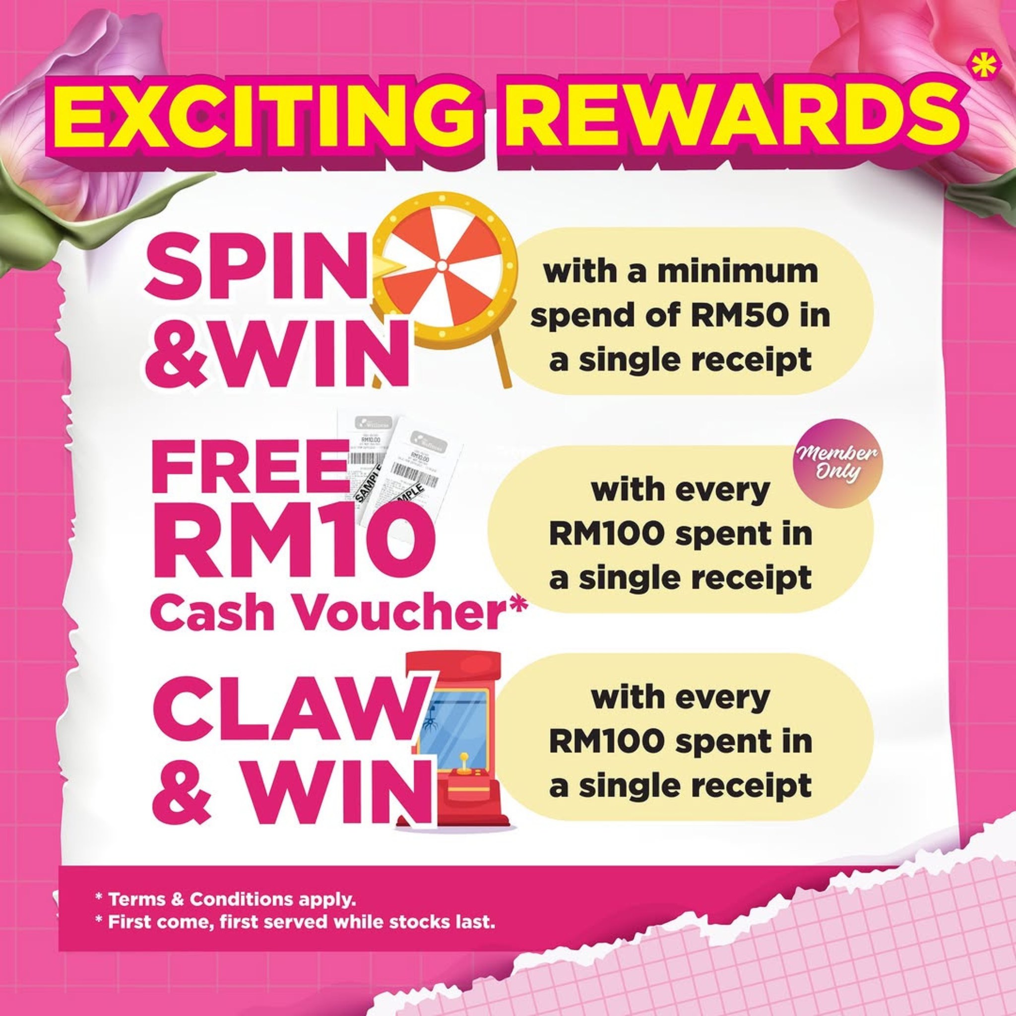 A variety of health and beauty products on display at AEON Wellness