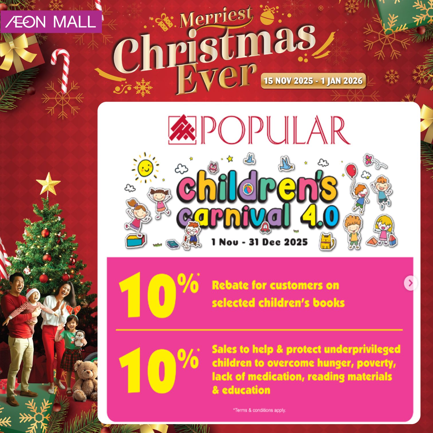 A beautifully wrapped Christmas gift with festive decorations