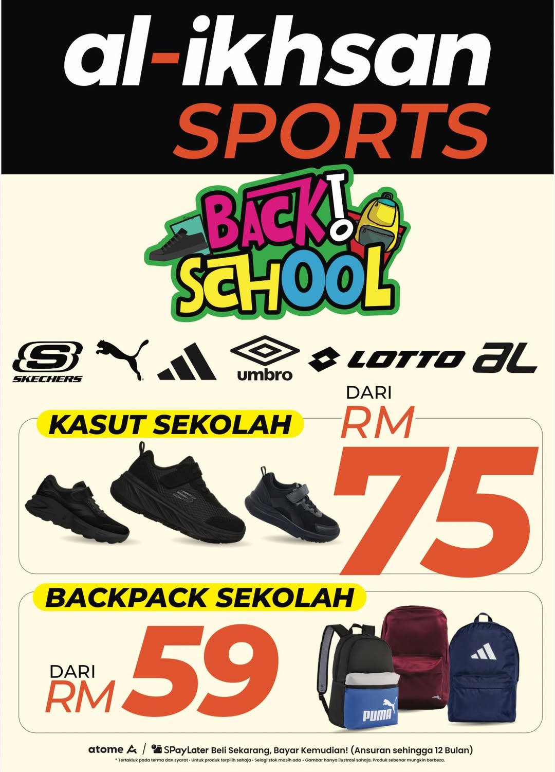 Students preparing for school with new supplies