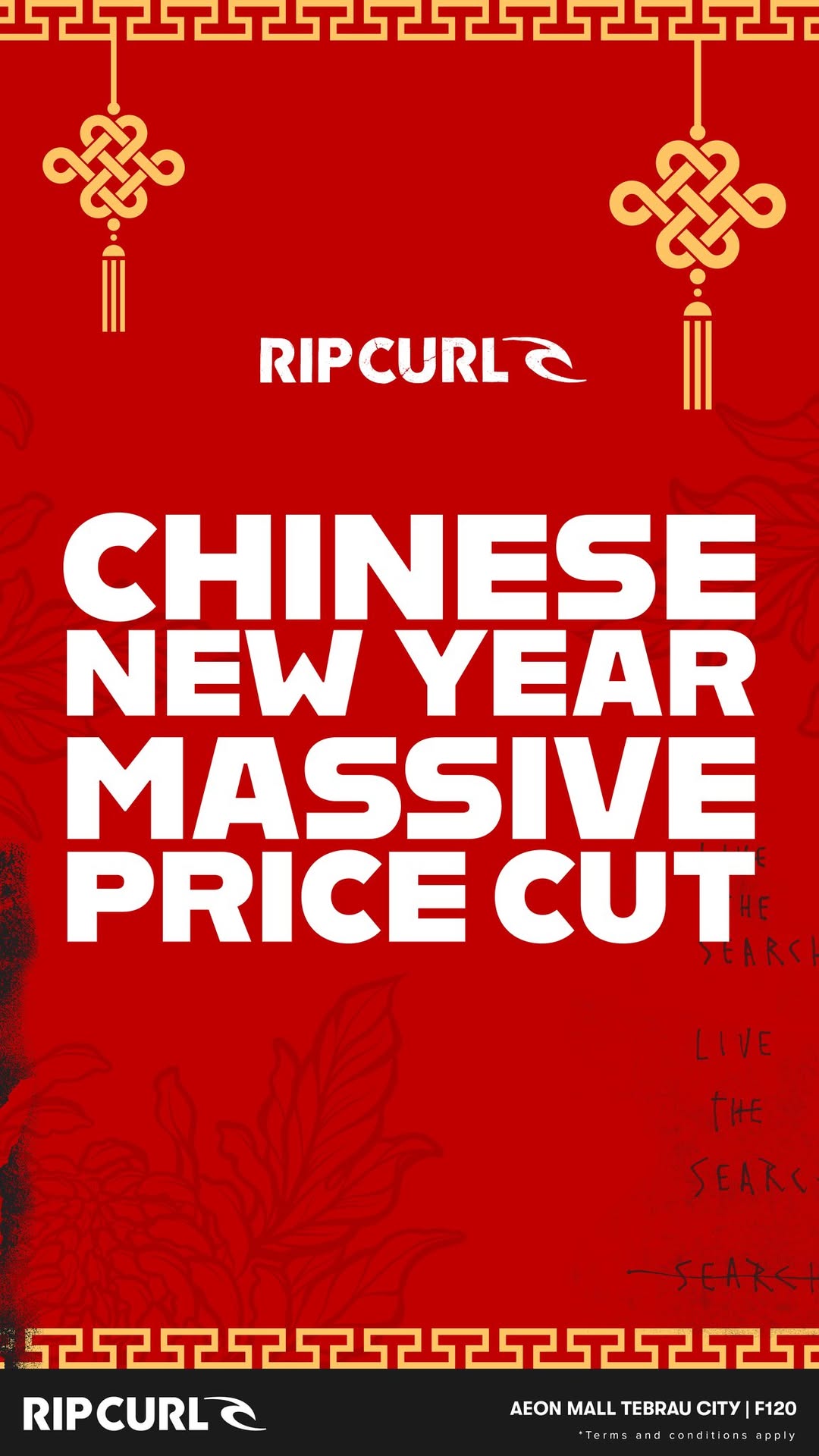 Rip Curl surf apparel and gear display