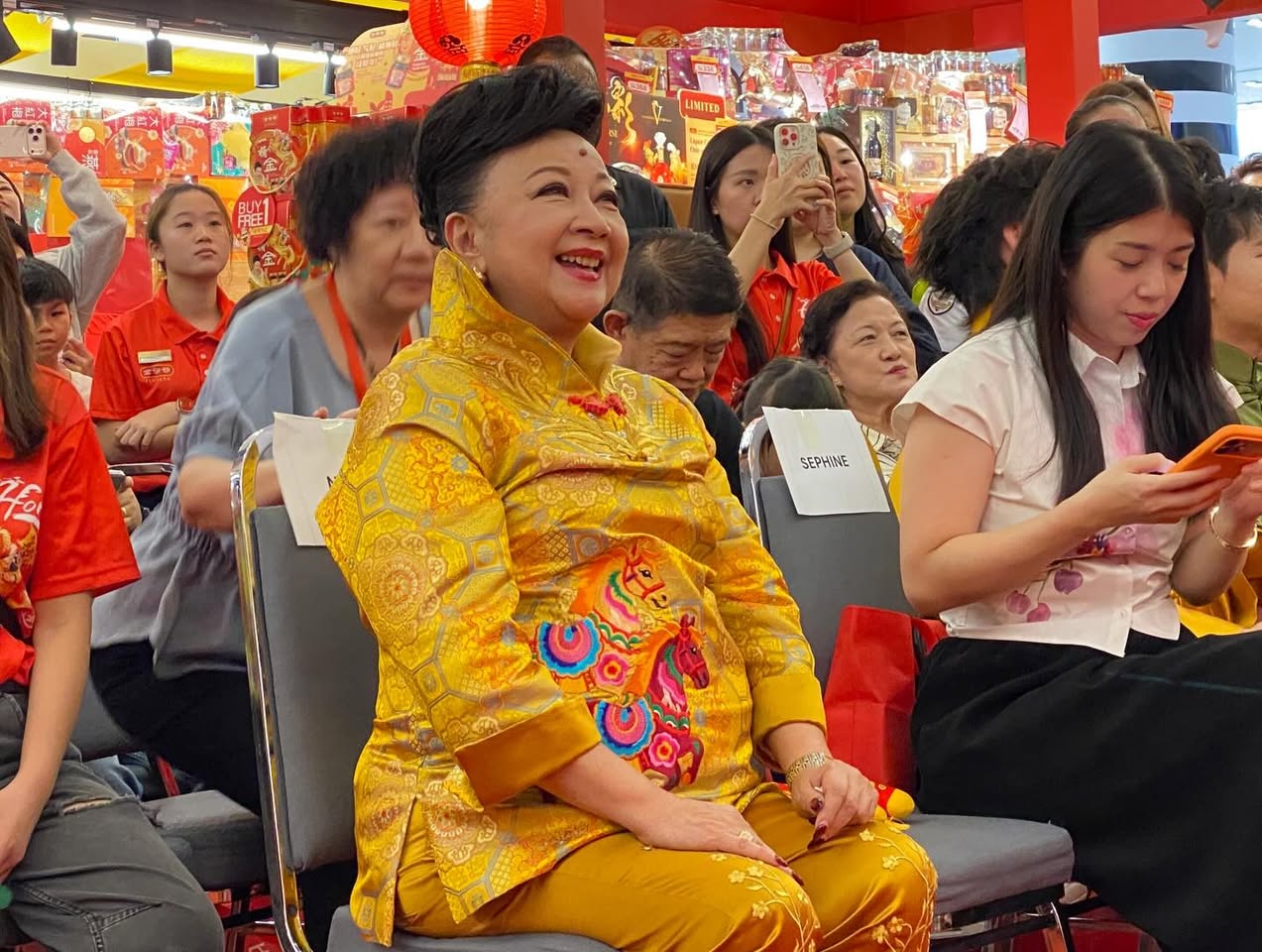 Festive decorations and stage setup at AEON MALL Tebrau City