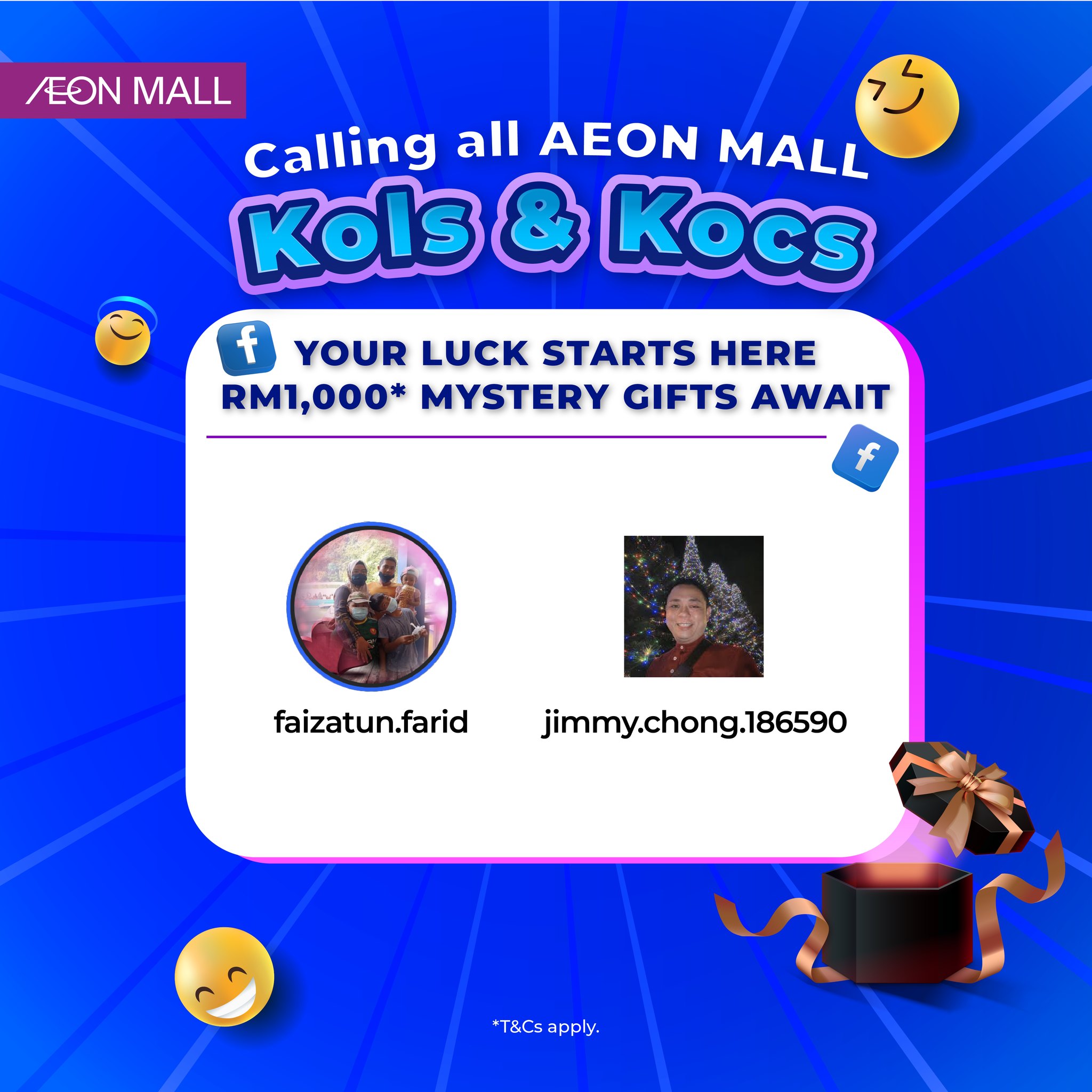 AEON MALL KOL and KOC campaign winners announcement banner