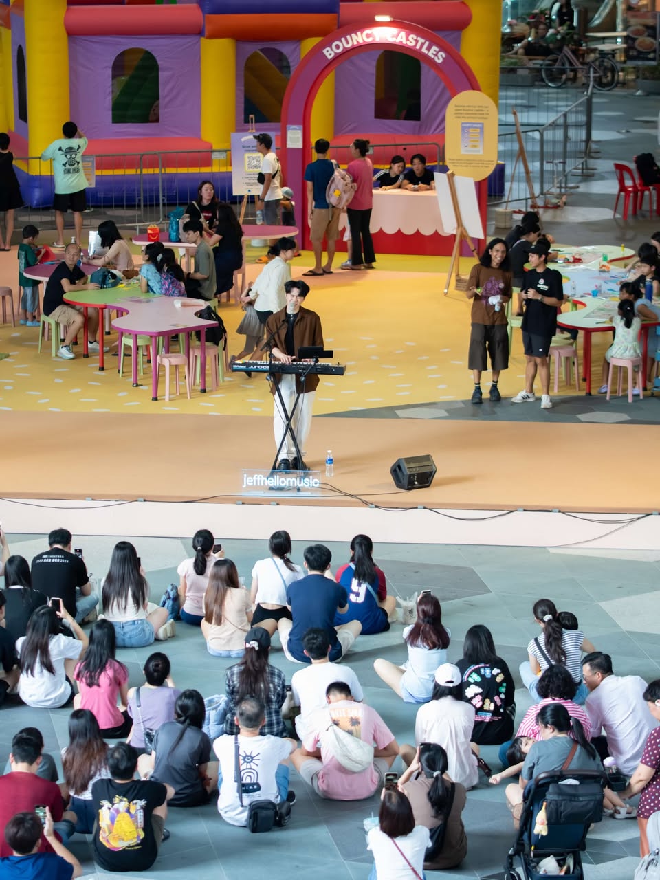 Students from the Singapore Institute of Technology showcasing their projects