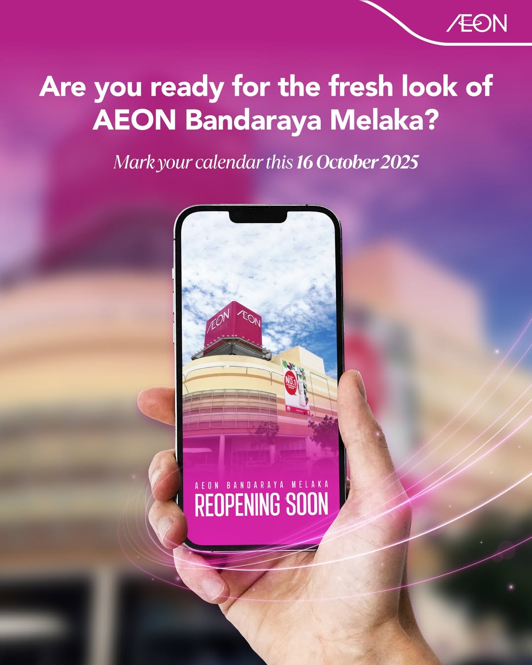 AEON Bandaraya Melaka Reopening Announcement