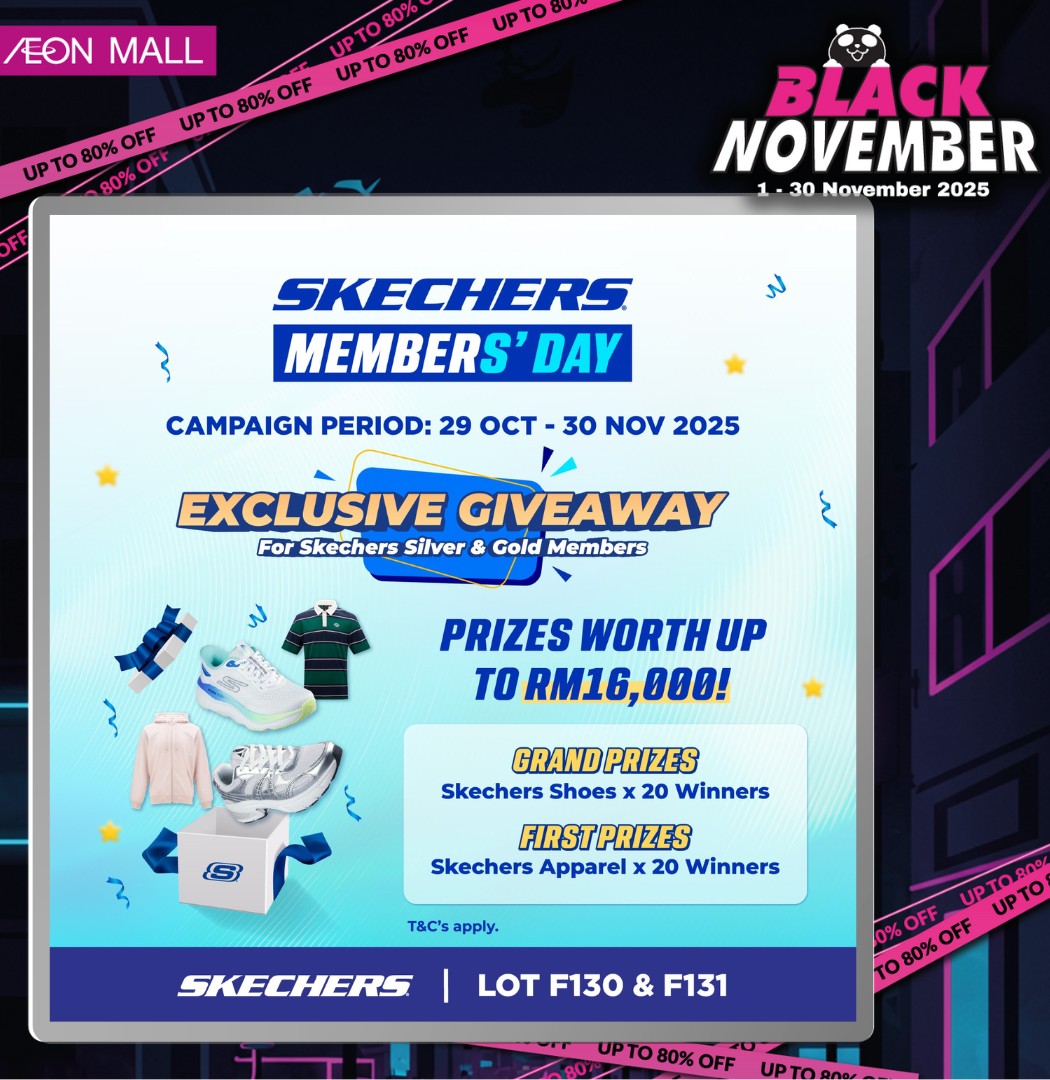 Shoppers enjoying Black November discounts at AEON Mall Tebrau City