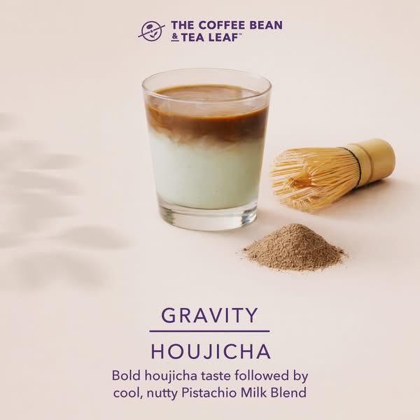 Close up of layered Matcha and Pistachio Milk