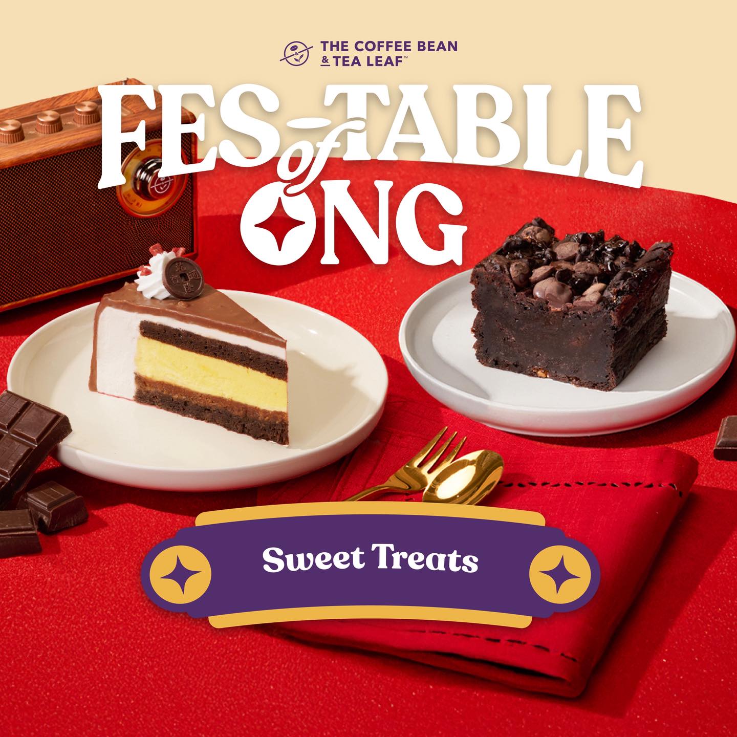 Pistachio Crunch Brownie and Orange Rocher Cake