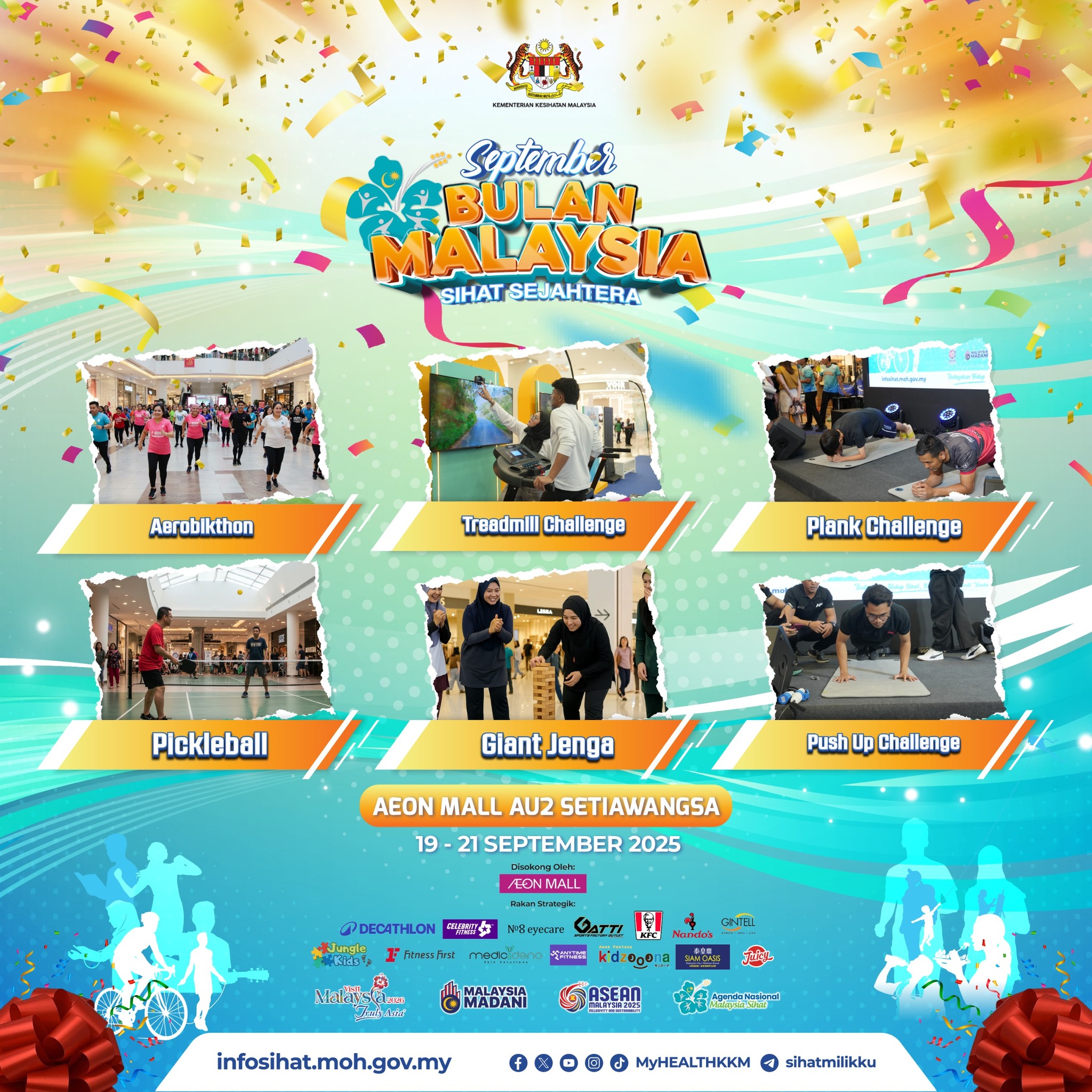 Promotional graphic for Bulan Malaysia Sihat Sejahtera 2025
