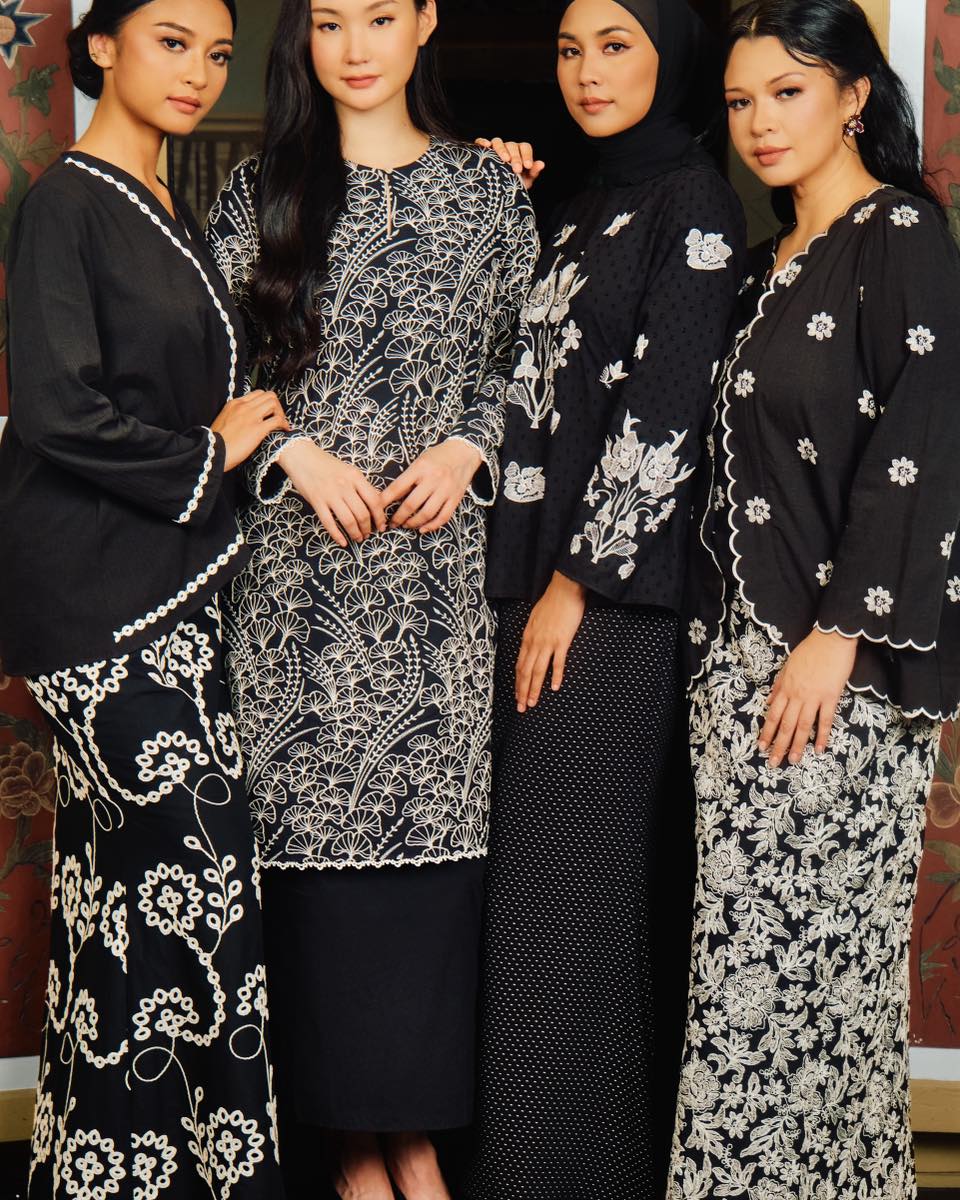 A preview of the Lapisan II: Santun collection featuring intricate embroidery
