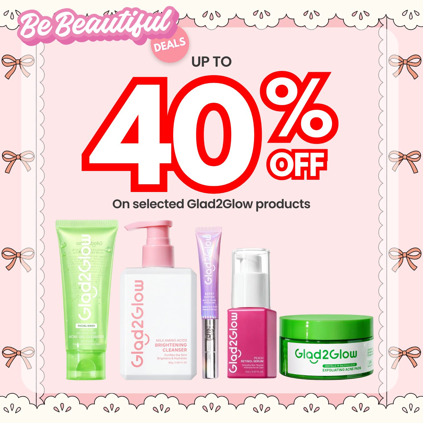 Beauty products for glowing skin