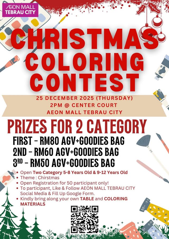 Joyful holiday events at Aeon Mall Tebrau City