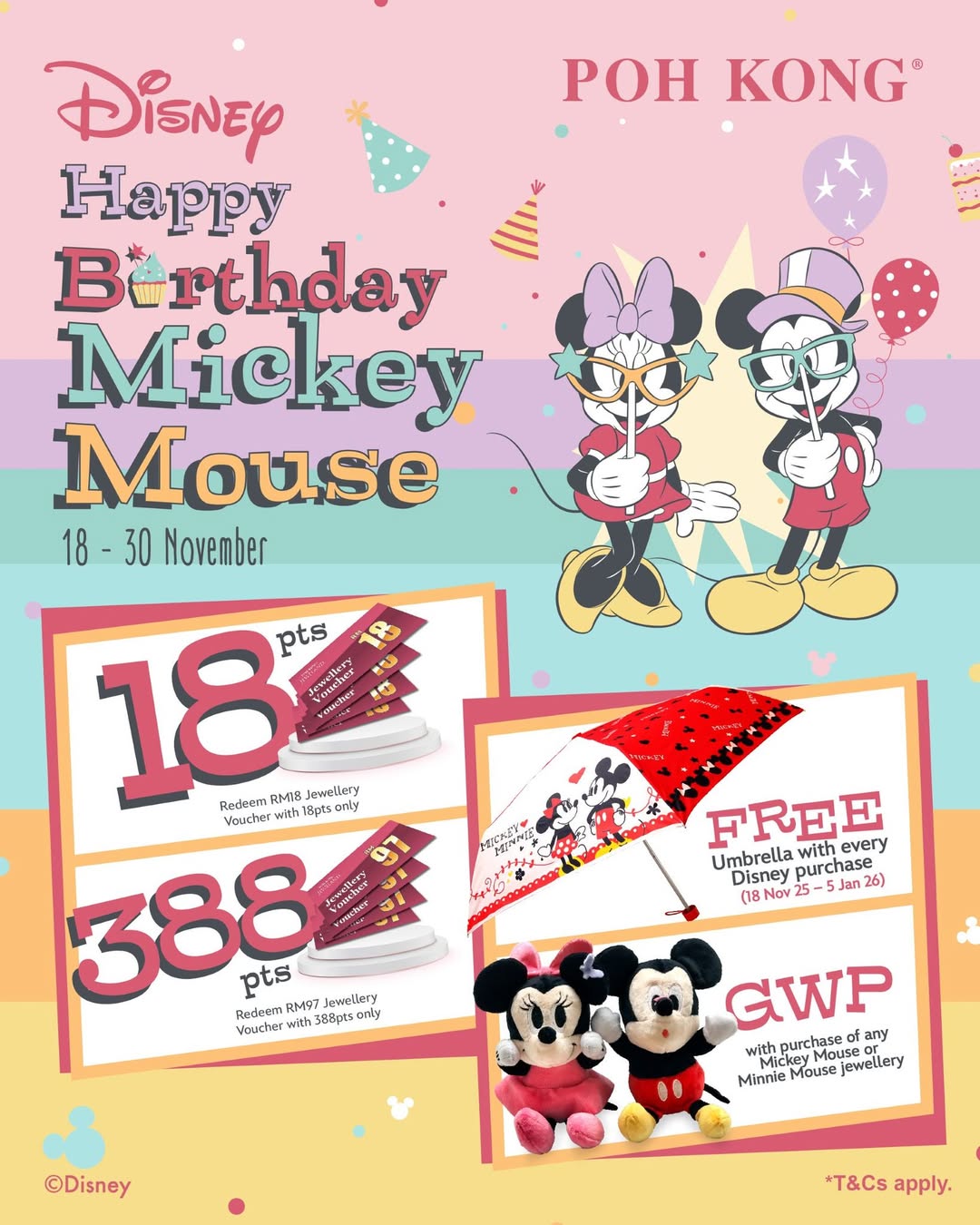 Poh Kong's special Mickey and Minnie Mouse jewelry collection