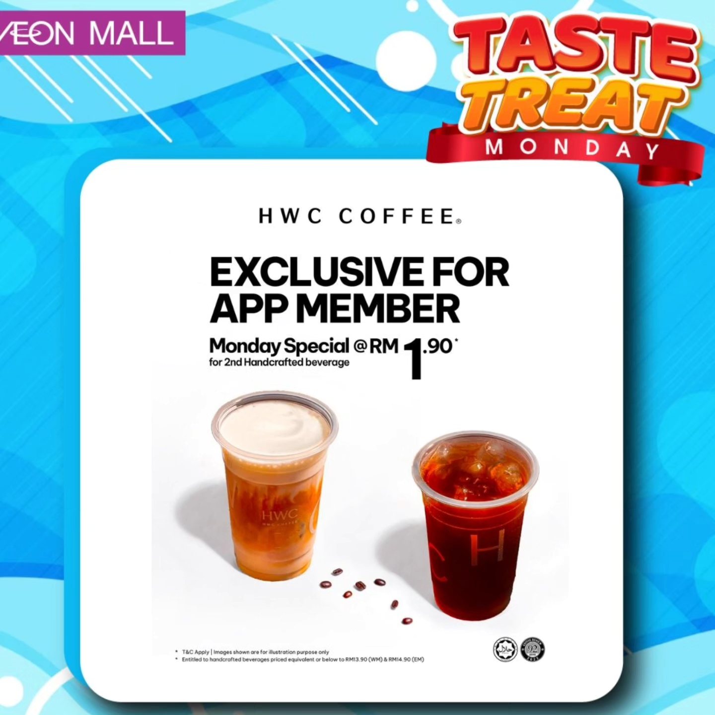 Special offer display at AEONMALL Tebrau City
