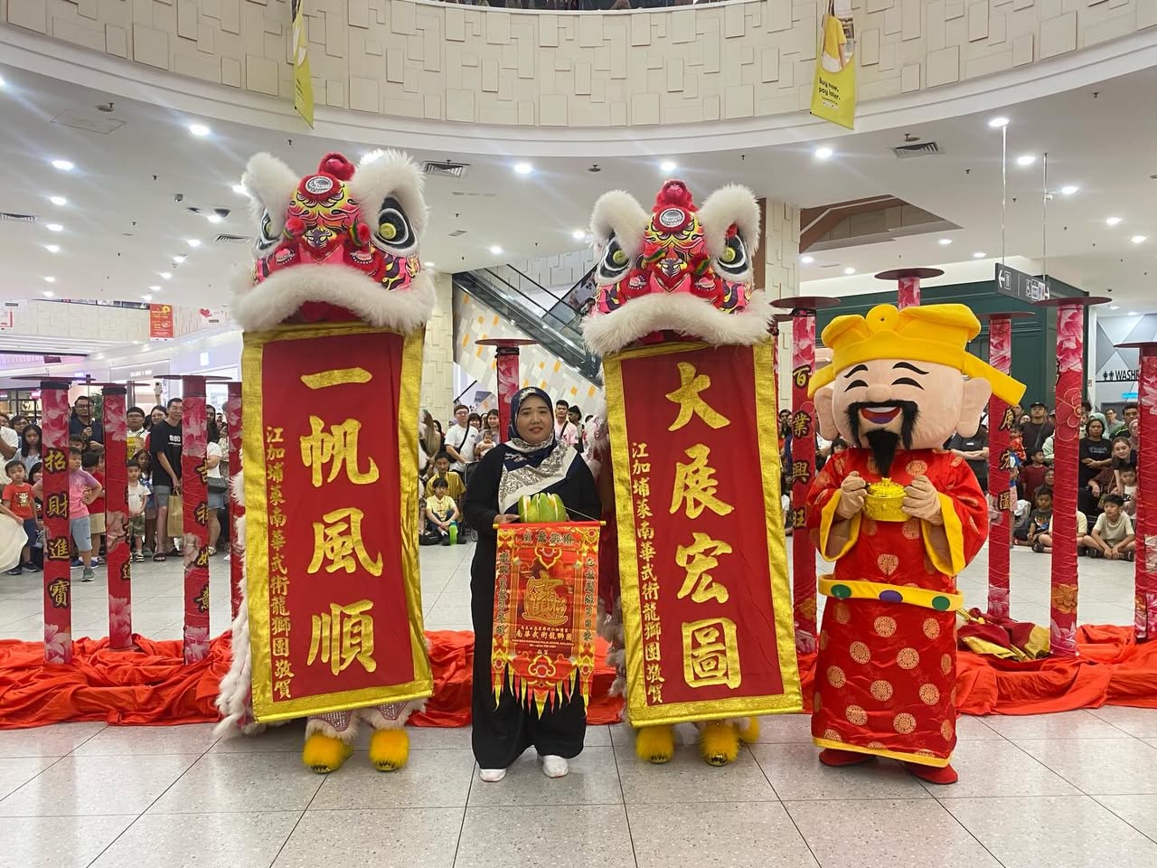 Performers interacting with the audience after the successful event