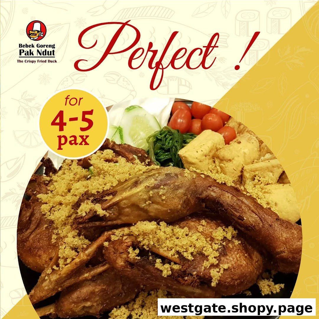 A large platter of crispy fried duck with garnishes, perfect for sharing.