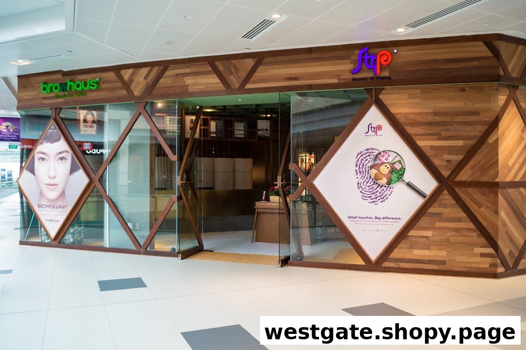 The exterior of Browhaus and Strip, featuring a modern design with wood and glass, showcasing beauty services.