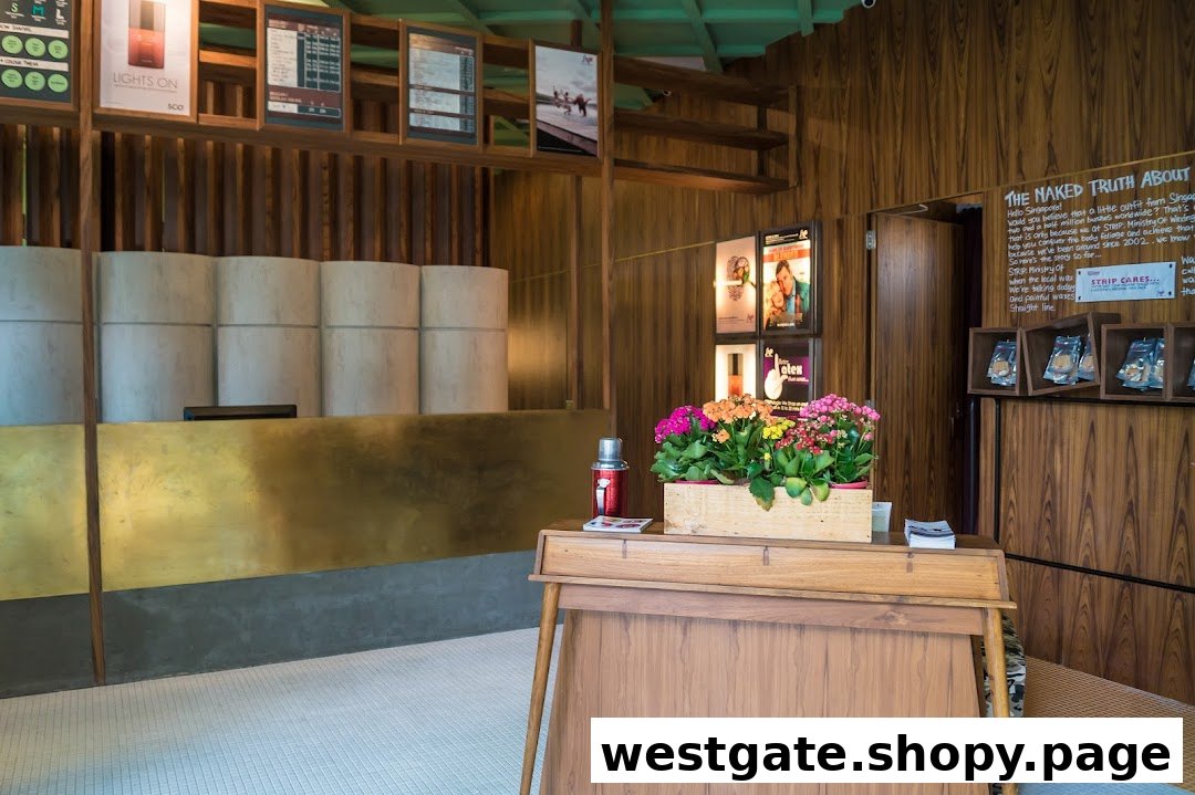 Interior view of Browhaus Westgate, featuring a stylish counter, floral decor, and product displays.