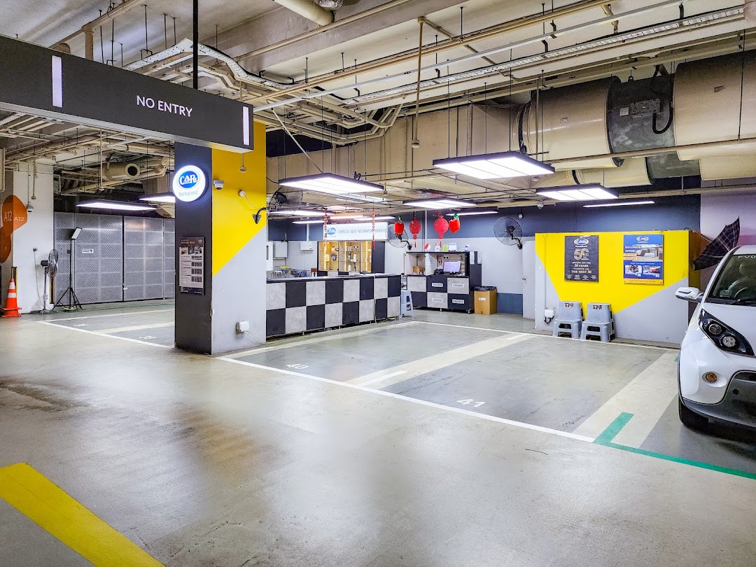 CARs International car grooming and detailing service point located in a carpark.