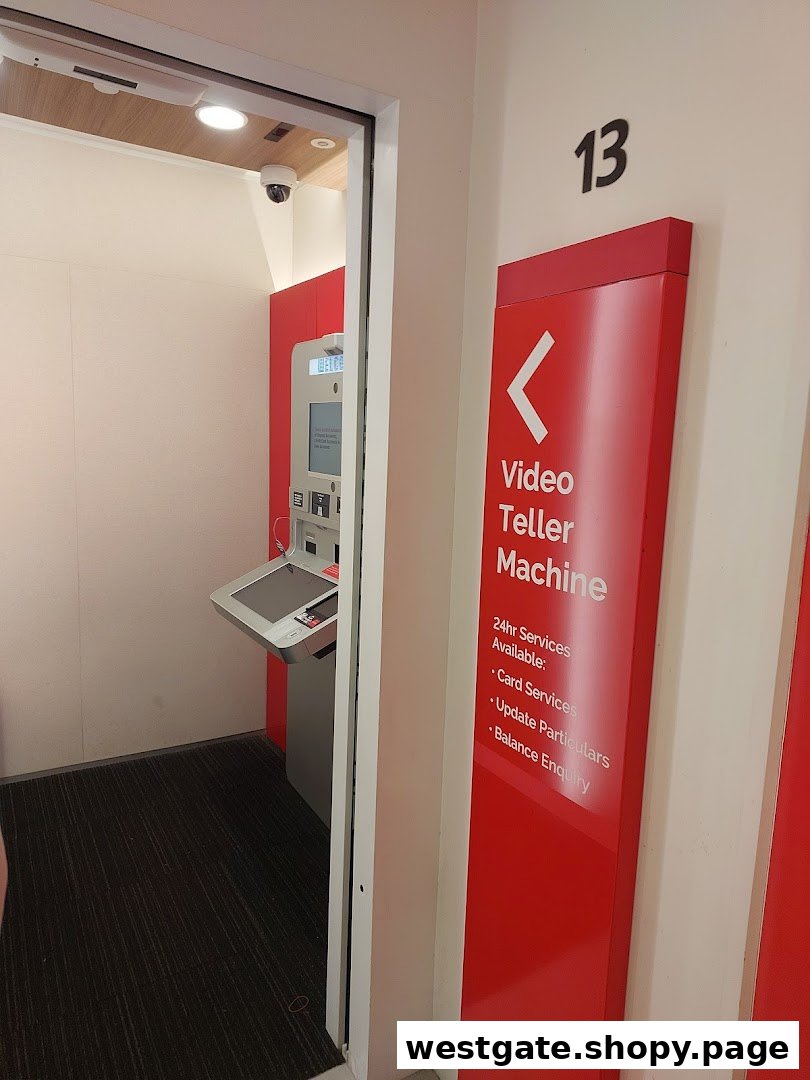 View of a DBS Video Teller Machine (VTM) area, offering 24-hour banking services.