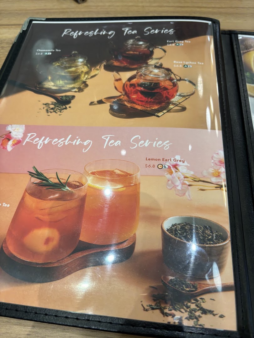 A menu page from Flippers Westgate showcasing various refreshing tea options with prices.