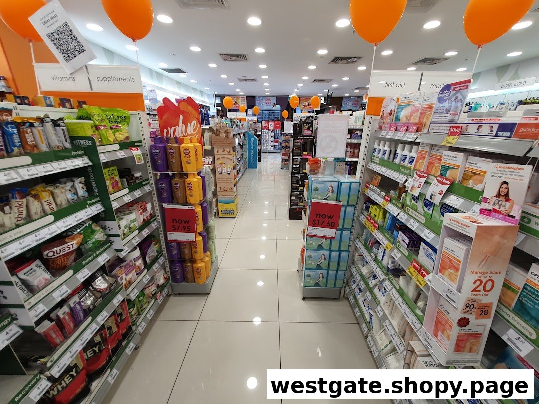 Interior view of Guardian Health & Beauty, showcasing aisles filled with health, beauty, and wellness products.