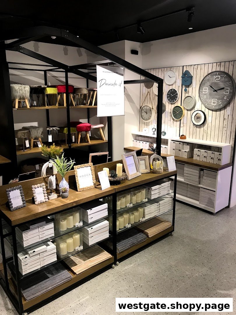 Interior view of HOOGA showcasing home decor, furniture, and lifestyle products on display.