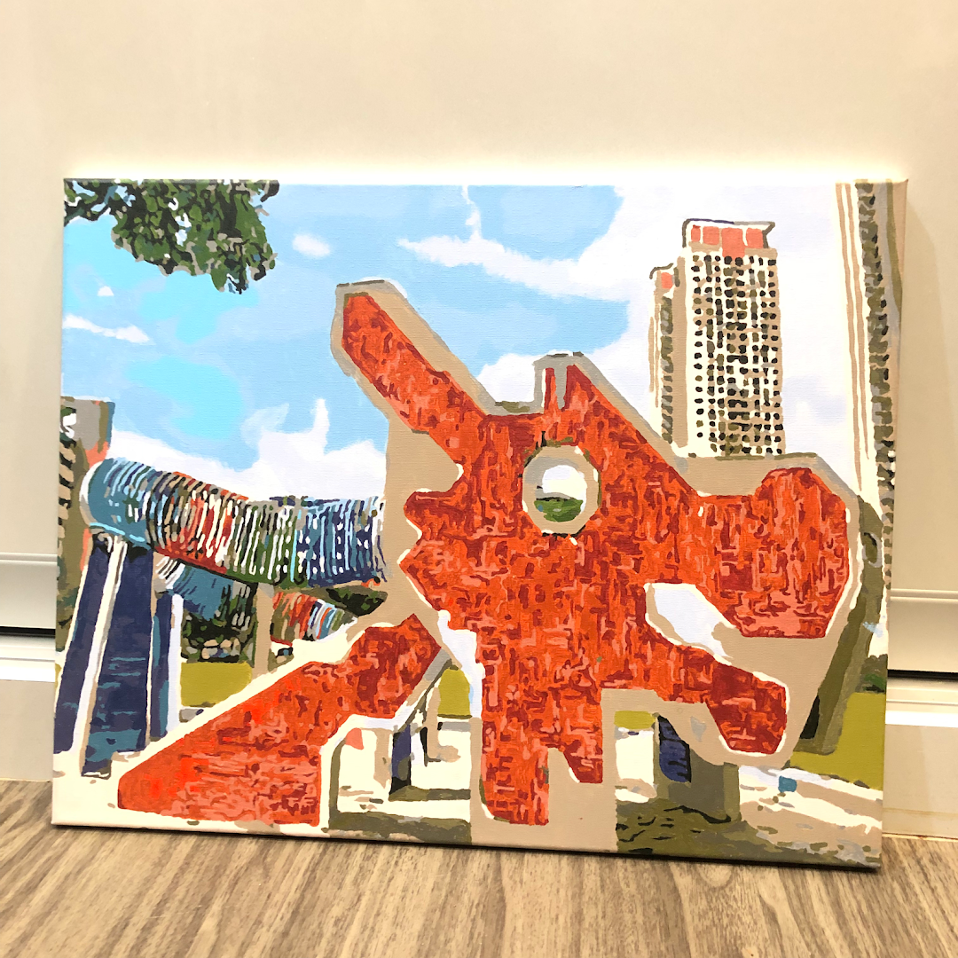 A vibrant painting depicting a classic Singaporean dragon playground, showcasing local heritage.