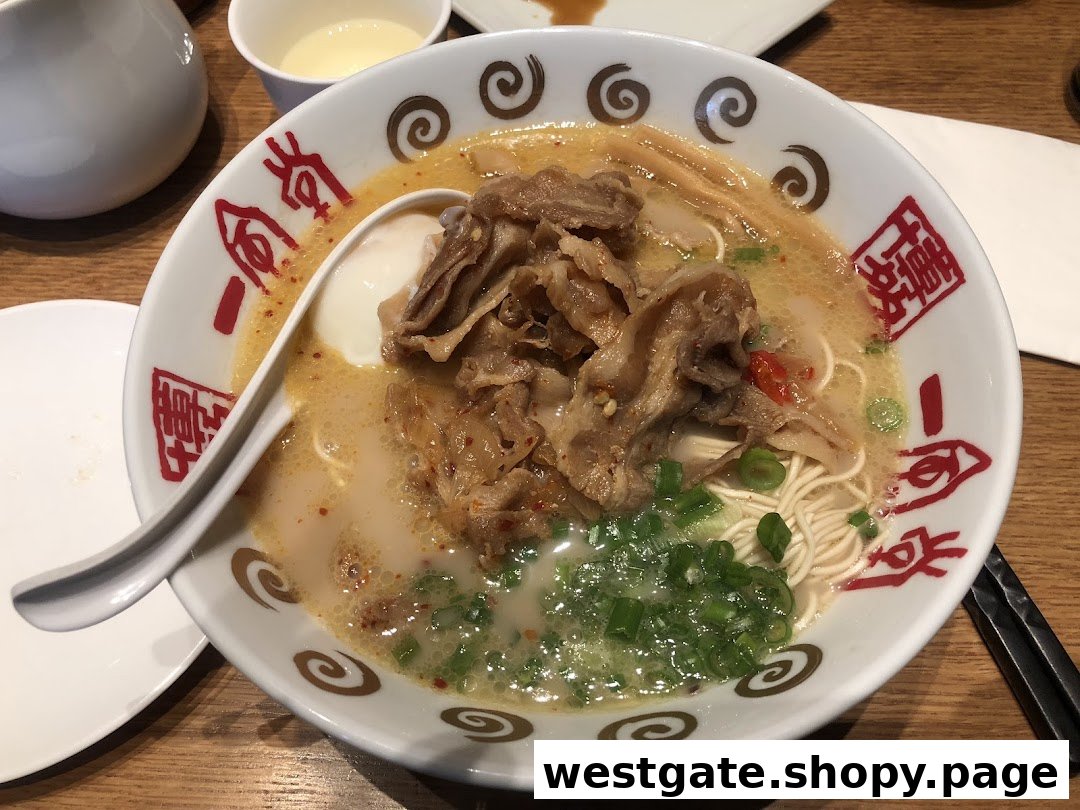 A close-up of a delicious bowl of ramen with tender meat, a soft-boiled egg, and green onions.
