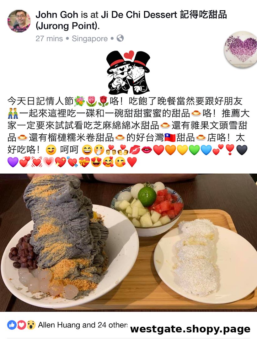 A unique black shaved ice dessert with red beans and lychee, a fruit bowl, and a white dessert on a wooden tray.