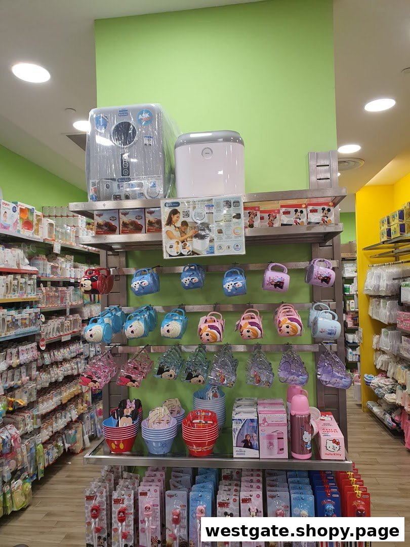 Interior view of Kiddy Palace showcasing a wide range of baby and children's products.
