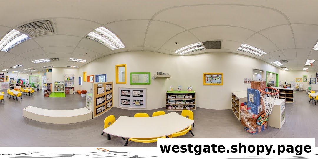 A bright and spacious classroom interior at My First Skool, featuring colorful furniture and learning areas.
