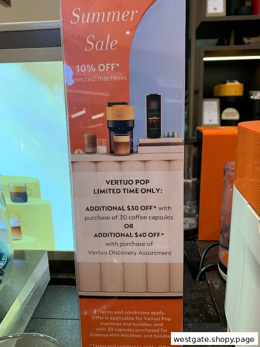 Nespresso Westgate Pop-Up Boutique