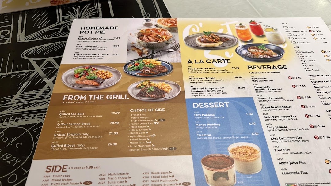 A detailed menu from Poulet - Westgate, showcasing a variety of French-inspired dishes and beverages.