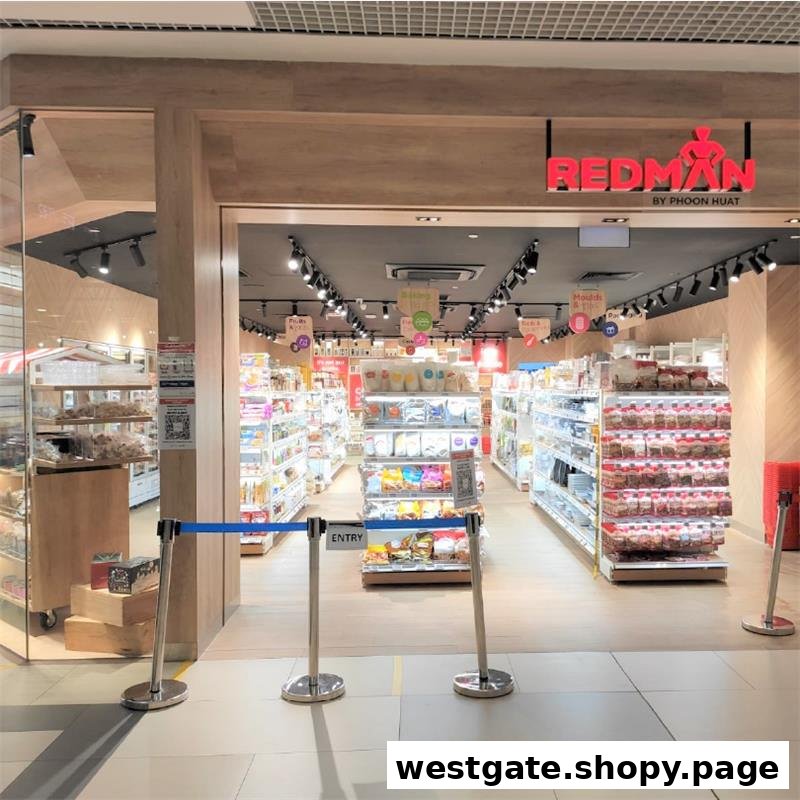 The inviting entrance of RedMan by Phoon Huat, a well-stocked baking and ingredients store.