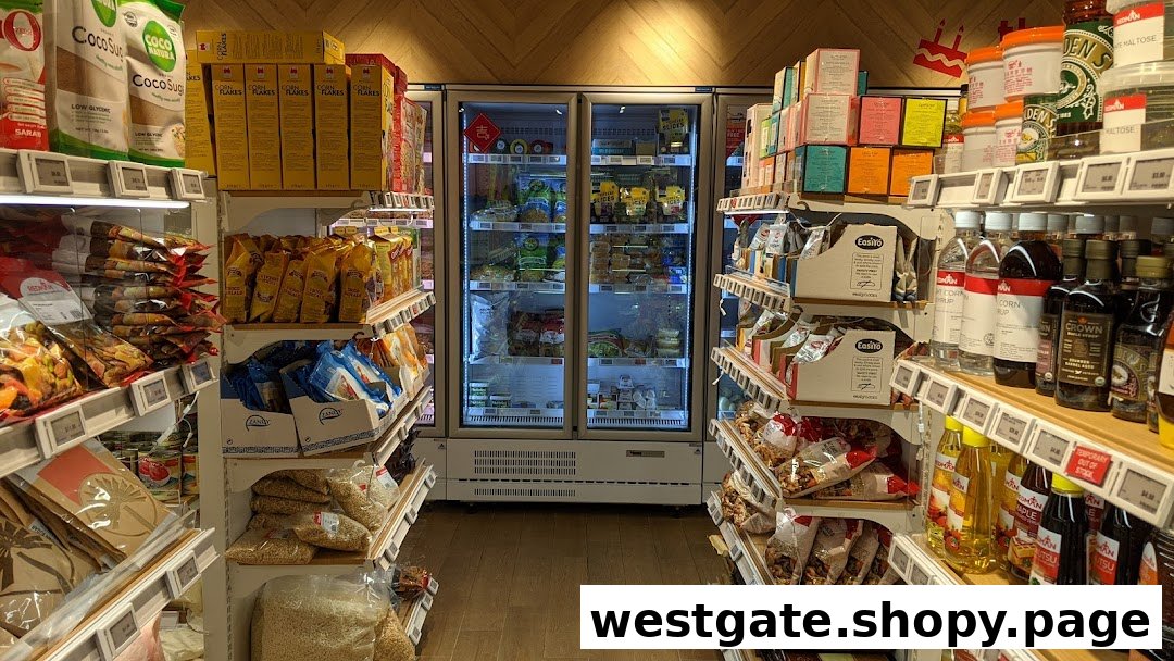 An interior view of RedMan by Phoon Huat, showcasing aisles stocked with baking ingredients and refrigerated items.