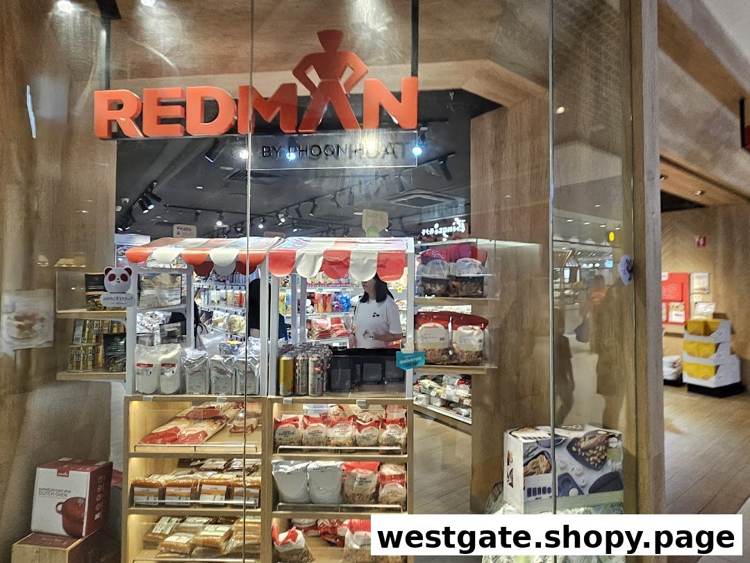 The storefront of RedMan by Phoon Huat, showcasing baking ingredients and supplies.