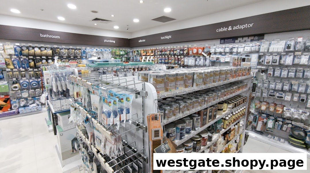 An interior view of Selffix DIY, showcasing aisles filled with hardware, plumbing, electrical, and adhesive products.