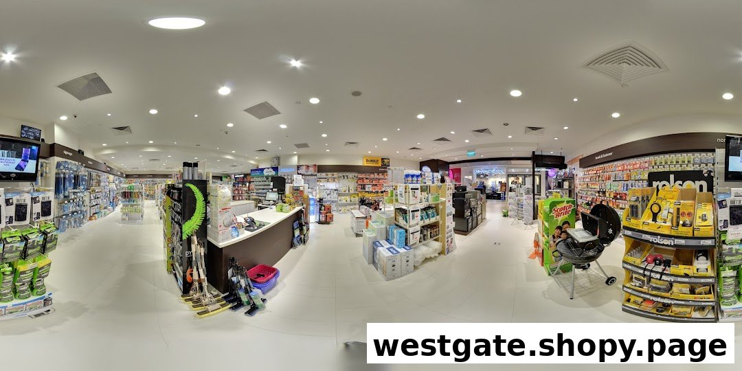 A wide-angle view of the brightly lit interior of Selffix DIY, showcasing various home improvement and hardware products.